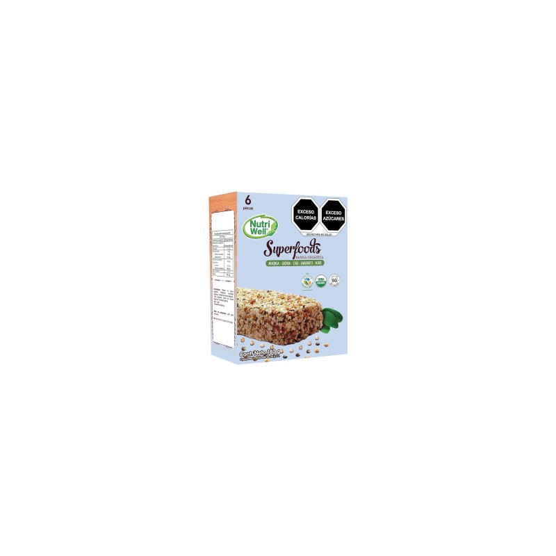 Barras Orgánicas Superfoods de 30 g Nutriwell 1/16 Clave: 19168