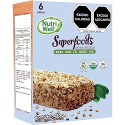 Barras Orgánicas Superfoods de 30 g Nutriwell 1/16 Clave: 19168