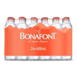 Agua Embotellada 24 Pzas de 600 ml Bonafont 1/24 Clave 19181