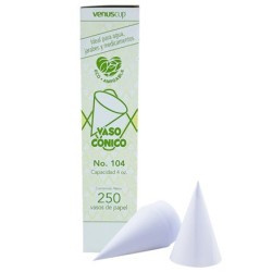 Vaso cónico de Papel 104 Venus 1/5000 Clave: 19389