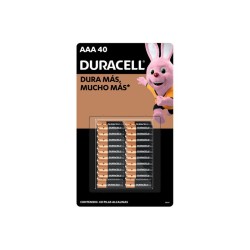Pilas Alcalinas AAA 40 Piezas Duracell 1/40 Clave: 19648