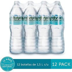 Agua Embotellada 12 Pzas de 1.5 l Santa Maria 1/12 Clave 19186
