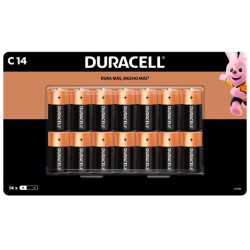 Pilas Alcalinas C 14 Pzas Duracell 1/14 Clave: 19650