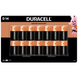 Pilas Alcalinas D 14 Pzas Duracell 1/14 Clave: 19651