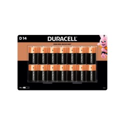 Pilas Alcalinas D 14 Pzas Duracell 1/14 Clave: 19651