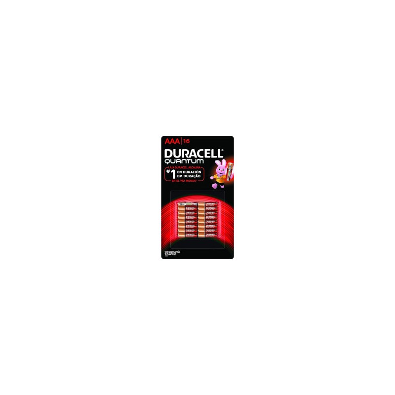Pilas Alcalinas AAA 16 Pzas Duracell Quantum 1/16 Clave: 19654