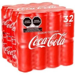 Refesco Coca Cola 32 latas de 355 ml 1/32 Clave 19194