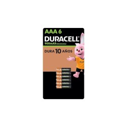 Pilas Recargables AAA 6 Pzas Duracell 1/6 Clave: 19659