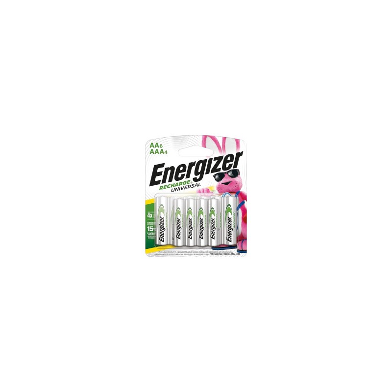 Pilas Recargables AA 6pzas + AAA  4pzas Energizer 1/10 Clave: 19662