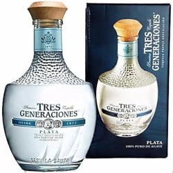 Tequila Plata Tres Generaciones 750 ml 1/1 Clave: 19586