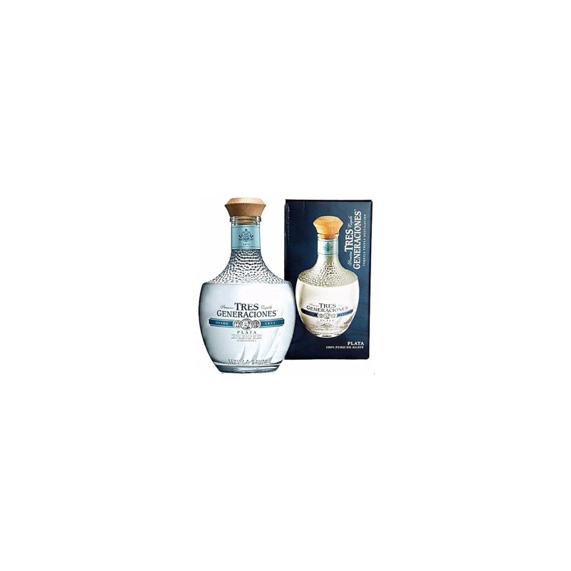 Tequila Plata Tres Generaciones 750 ml 1/1 Clave: 19586