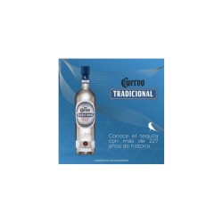 Tequila Blanco Tradicional Plata Cuervo 950 ml 1/1 Clave: 19603