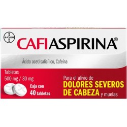 Analgésico Cafiaspirina Ácido Acetilsalicílico 500 g Cafeína 30 g 1/40 Clave: 10107