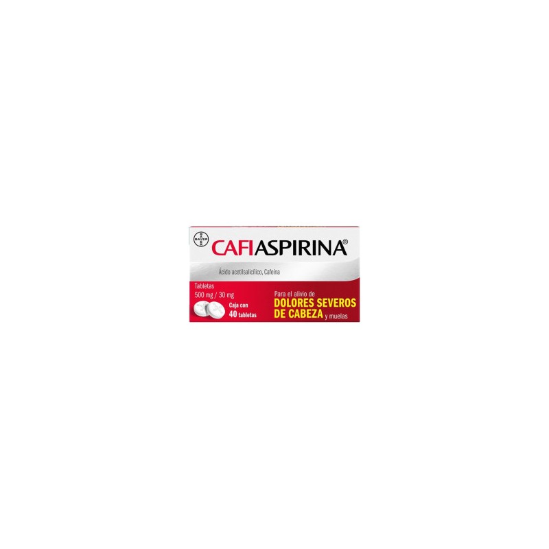 Analgésico Cafiaspirina Ácido Acetilsalicílico 500 g Cafeína 30 g 1/40 Clave: 10107