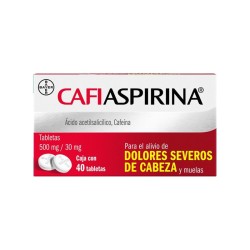 Analgésico Cafiaspirina Ácido Acetilsalicílico 500 g Cafeína 30 g 1/40 Clave: 10107