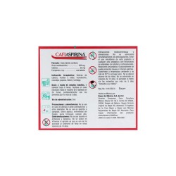 Analgésico Cafiaspirina Ácido Acetilsalicílico 500 g Cafeína 30 g 1/40 Clave: 10107