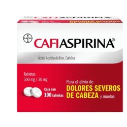 Analgésico Cafiaspirina Ácido Acetilsalicílico 500 g Cafeína 30 g 1/100 Clave: 10108