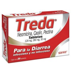 Antidiarreico Treda Tabletas 1/20 Clave: 10312