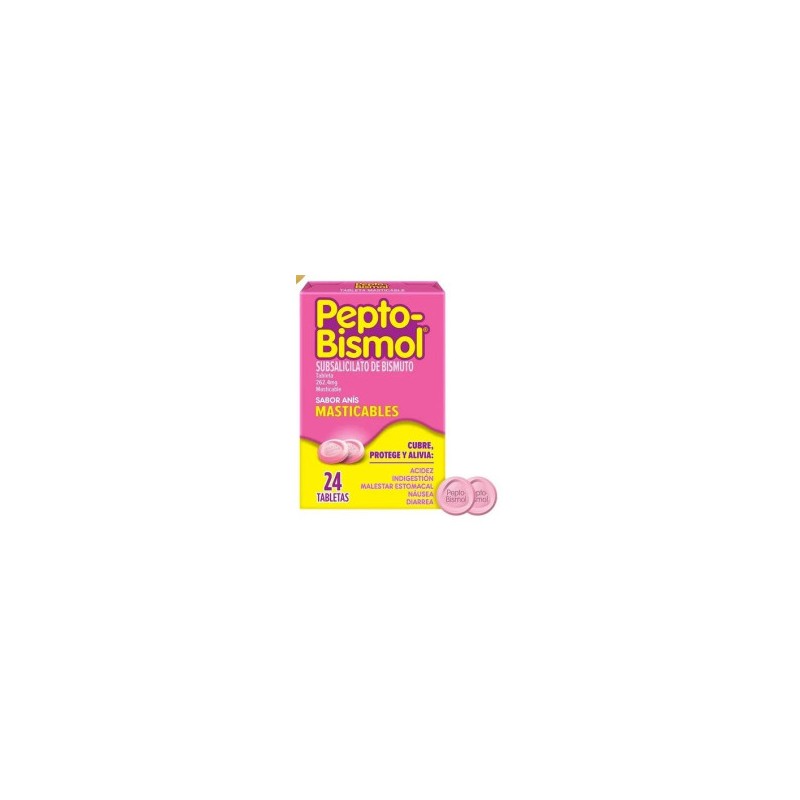 Pepto Bismol Tabletas masticables 1/24 Clave: 10314