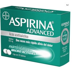 Analgésico Aspirina Advanced Ácido Acetilsalicílico 500 g 1/20 Clave: 10119