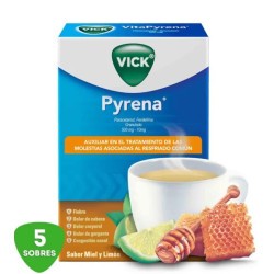 Antigripal Vick Pyrena Sabor Miel y Limón 5g 1/10 Clave: 10355