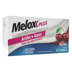 Antiácido Melox Sabor Cereza 1/50 Tabletas Clave: 10333