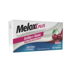 Antiácido Melox Sabor Cereza 1/50 Tabletas Clave: 10333