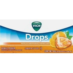 Pastillas Vick Sabor Naranja 2 g C/U 1/20 Clave: 10368
