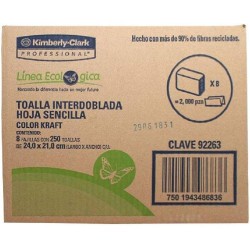 Toalla Interdoblada Ecológica Marli Clave 8/250 Clave 92263