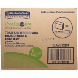 Toalla Interdoblada Ecológica Marli Clave 8/250 Clave 92263