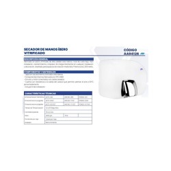 Secador de Manos Óptico con Sensor Jofel 1/1 Clave: AA94126