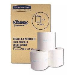 Toalla en Rollo para Manos Antibacterial Kleenex 6/180 Clave 92261