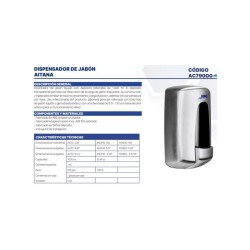 Jabonera a granel Aitana Jofel 1/1 Clave: AC79000