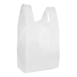 Bolsa de Polipapel Blanca Tipo Camiseta por Kilo 1/1 Clave 6308