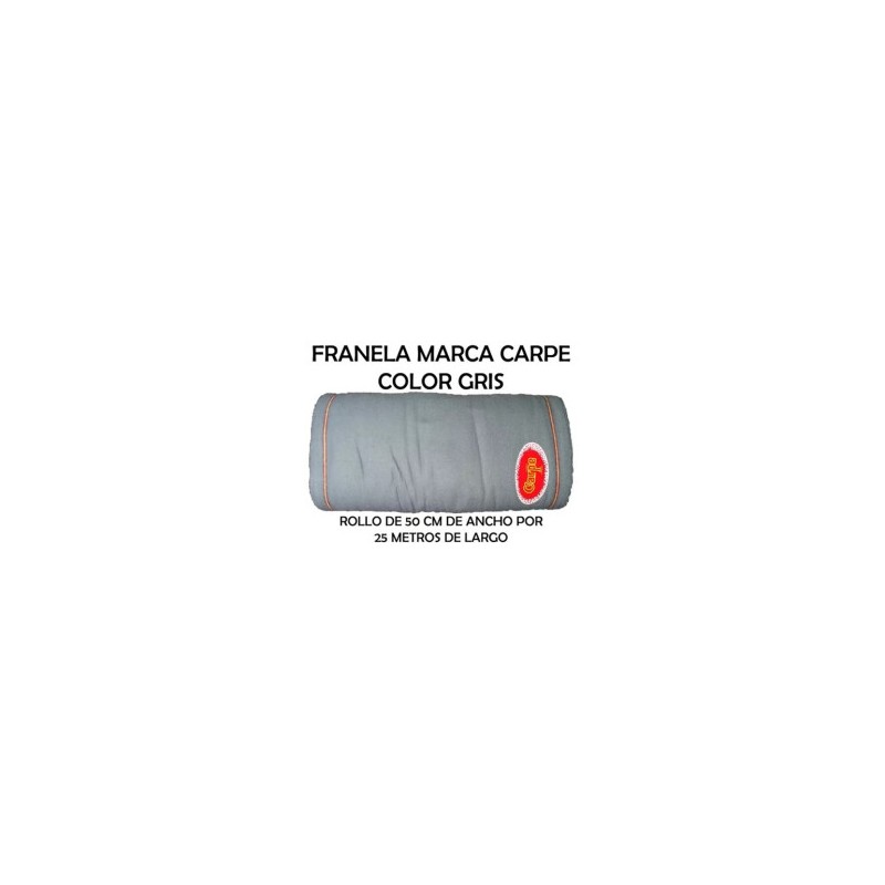 Franela Gris Carpe Rollo 25 X 50 cm 1/1 Clave 31450