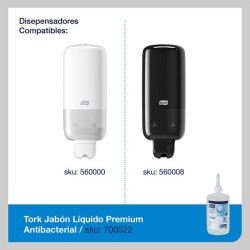 Jabón líquido Antibacterial Tork 1/6 Clave: 700522