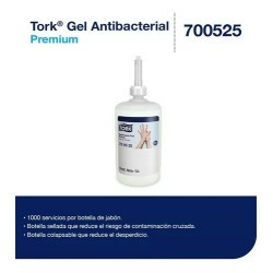 Gel Antibacterial Premium Tork 1/6 Clave: 700525