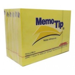 Notas Adhesivas Memotip 57 Amarillas 3 X 4 Janel Clave: 17740