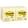 Notas Adhesivas Post It Amarillas 76 mm X 76 mm 3M Clave: 17743