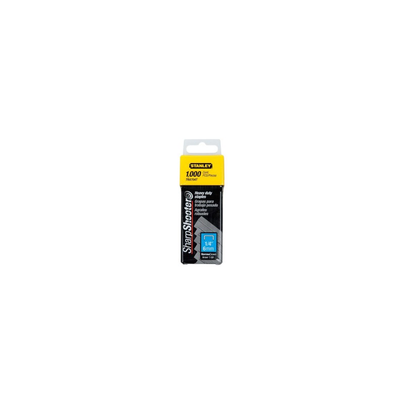 Grapas Stanley para Trabajo Pesado 1/4 con 1000 Clave: 17755